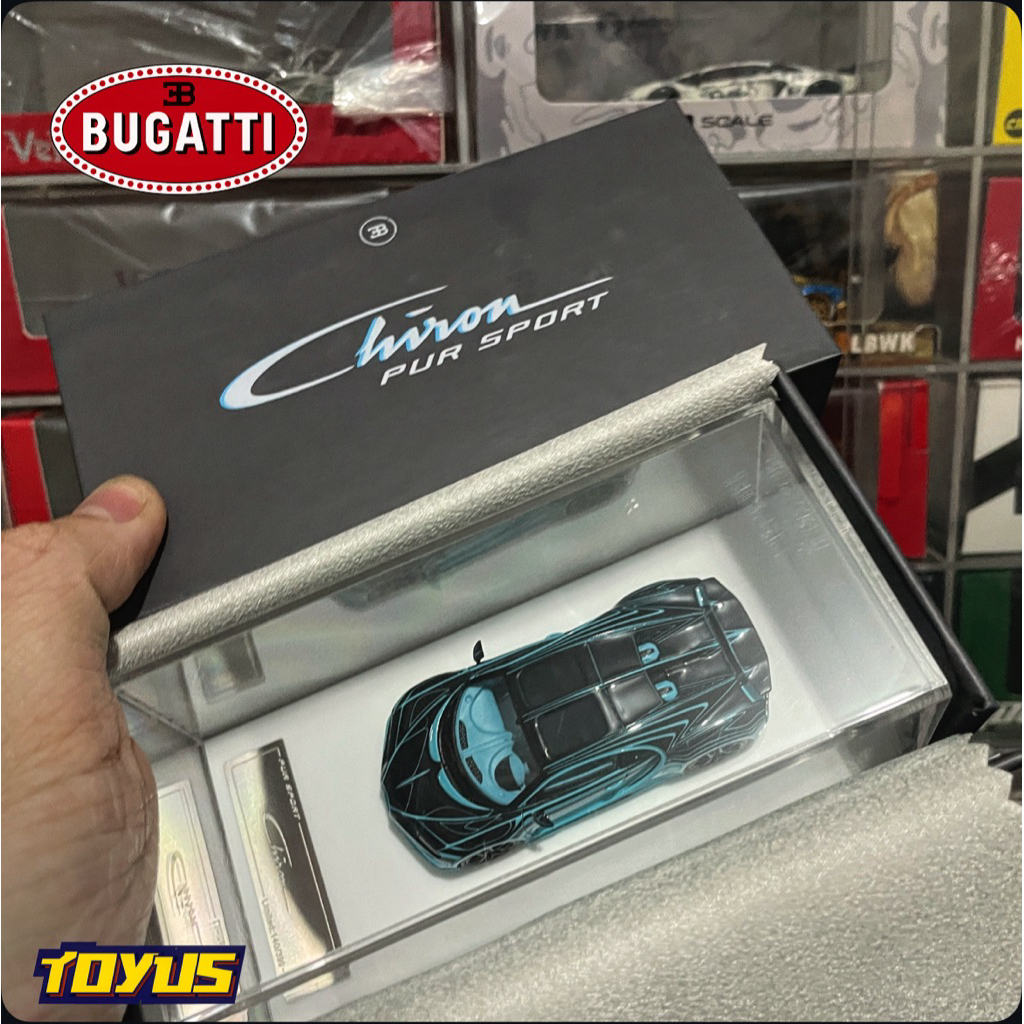 LJM - 1/64 Bugatti Chiron Ceramic Dragon Tiff Blue Resin