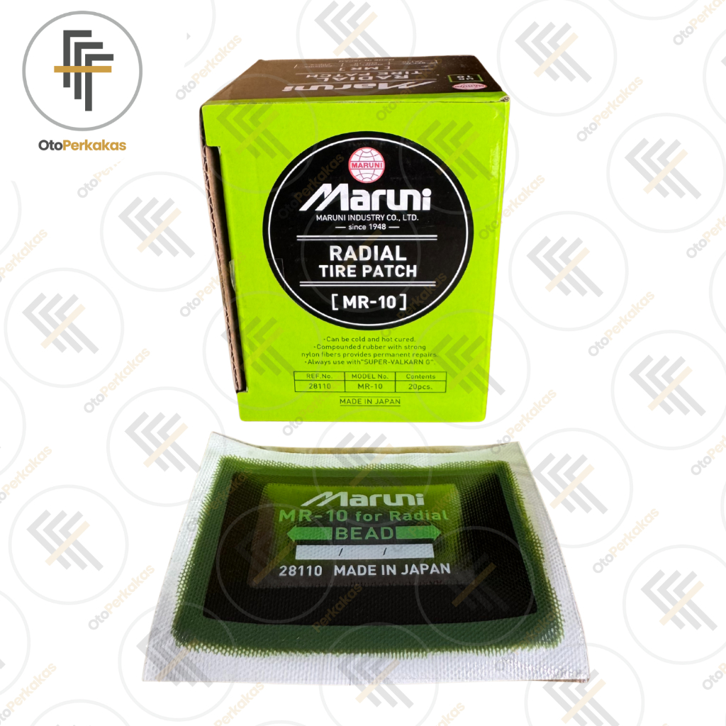 Maruni Tire Patch MR-10 Radial Patch isi 20pcs ukuran 56x77mm 1 ply Tambal Ban Tubeless