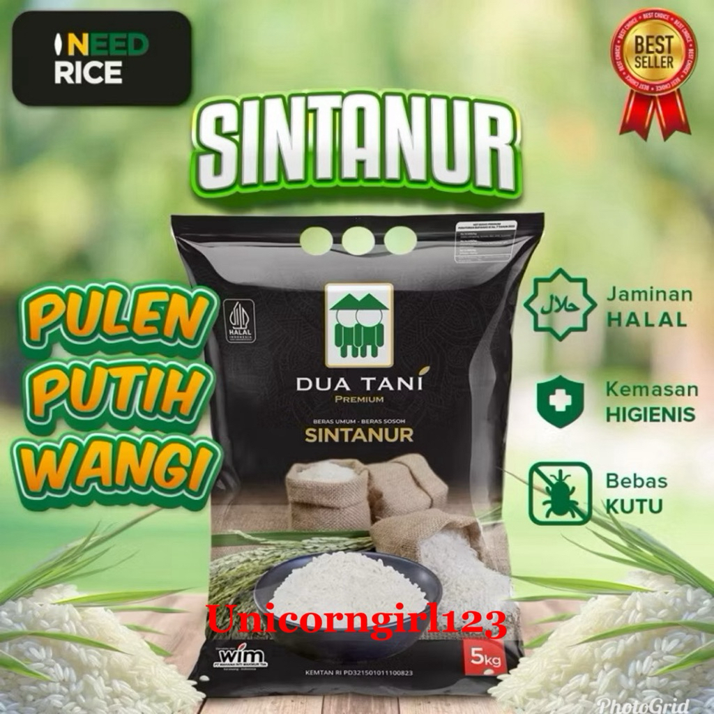 

Beras Dua Tani Sintanur Pandan Wangi Premium 5 kg