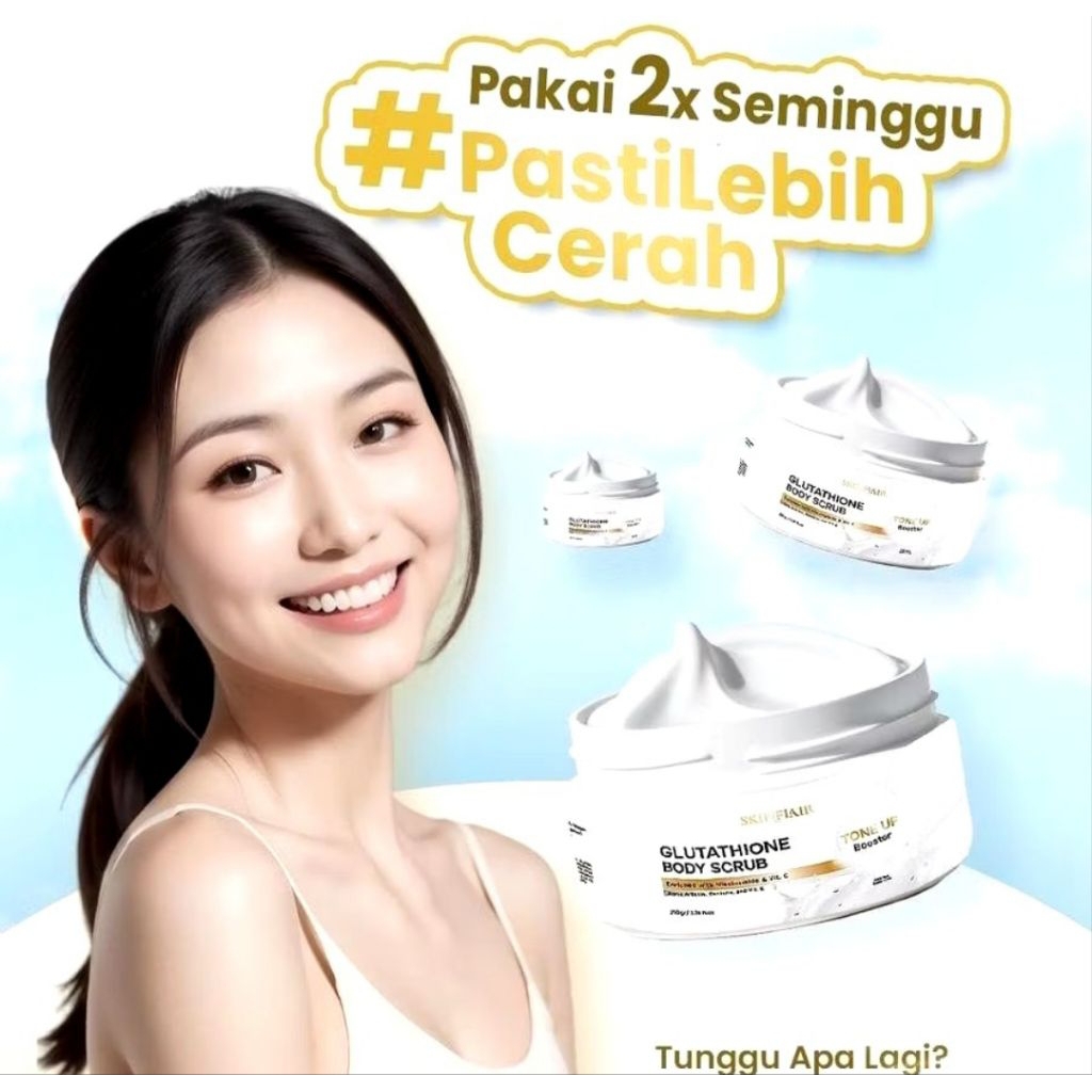 skinflair Glutathione Body Scrub BPOM ORI