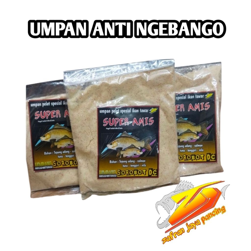 Umpan PRAKTIS ikan mas SUPER AMIS pelet Anti ngebango