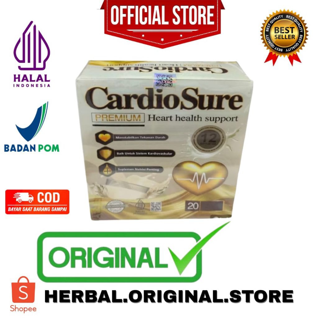 

CARDIOSURE MILK SUSU Obat Herbal Atasi Hipertensi, Struk Jantung, Asam Urat Kolestrol, Lemak