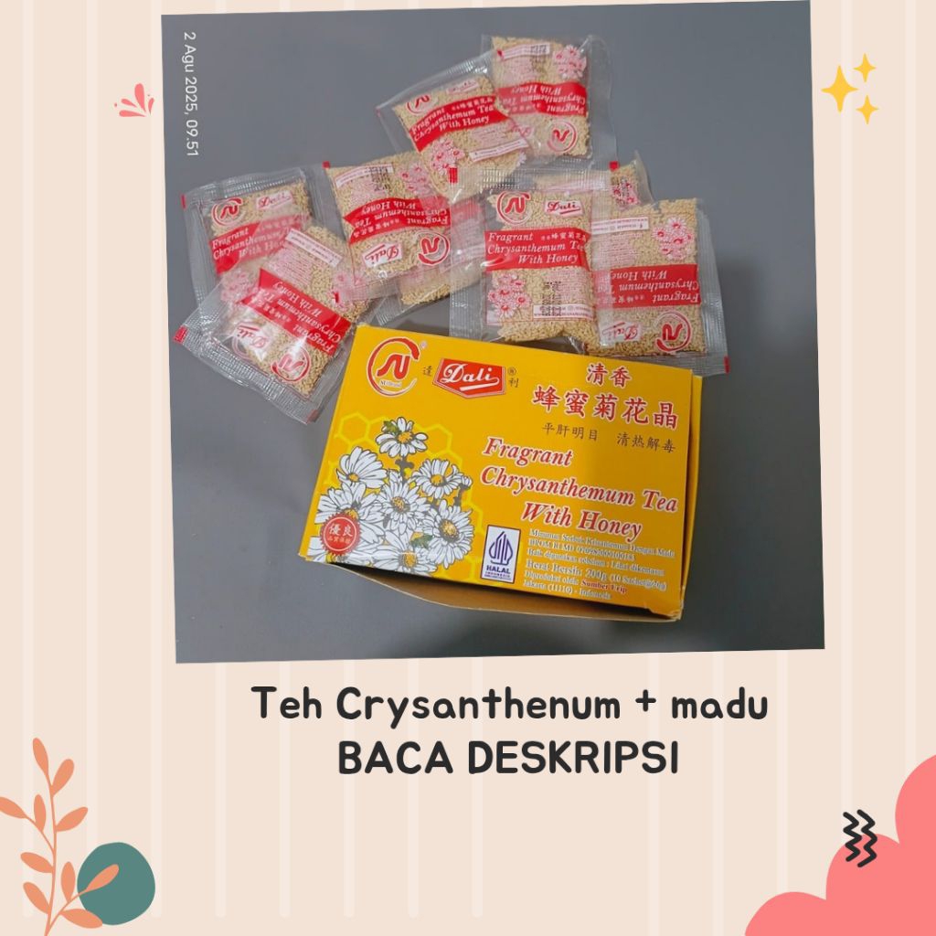 

teh Dali Chrysanthemum tea plus madu untuk flu isi 9