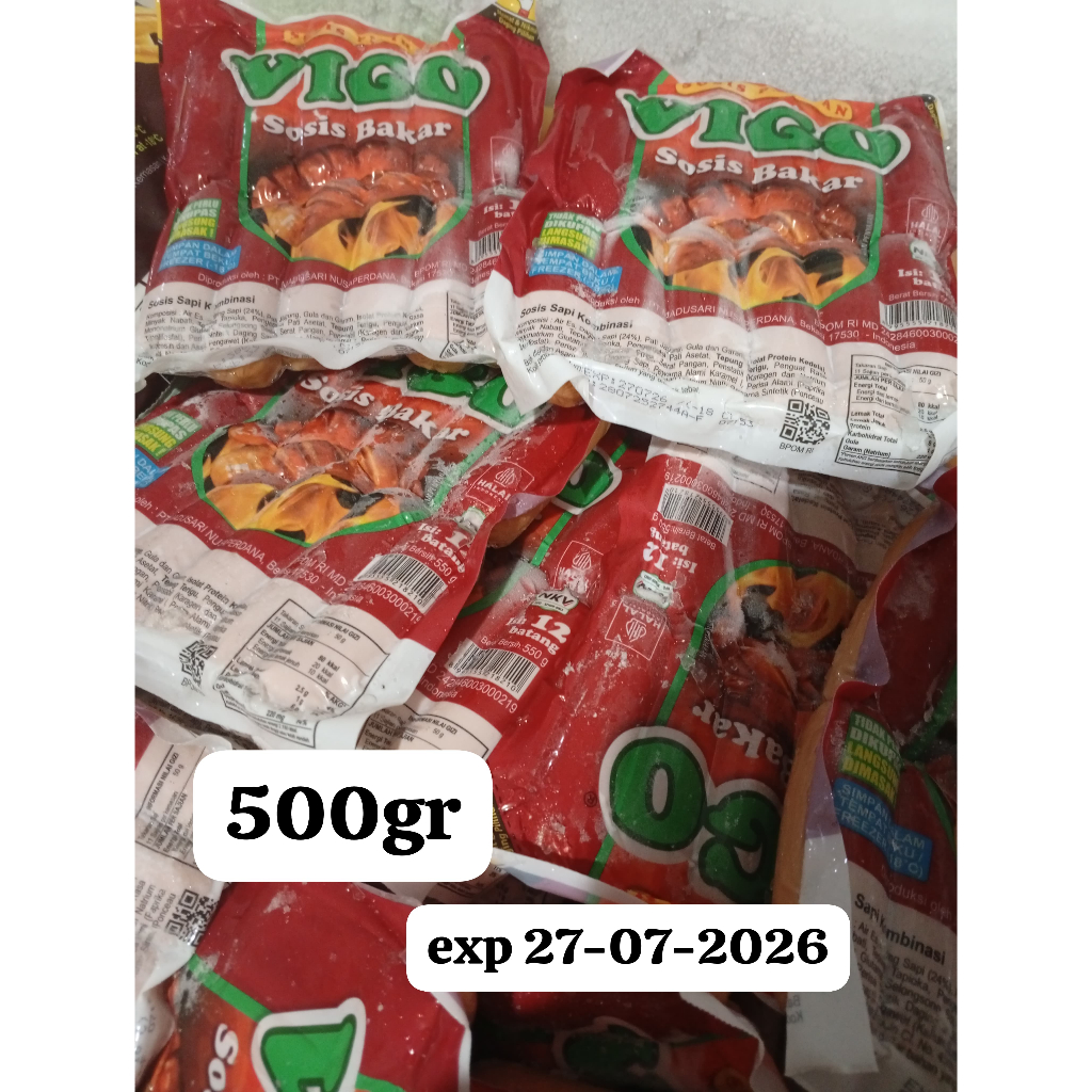 

sosis bakar vigo 500 gr exp 27-07-2026