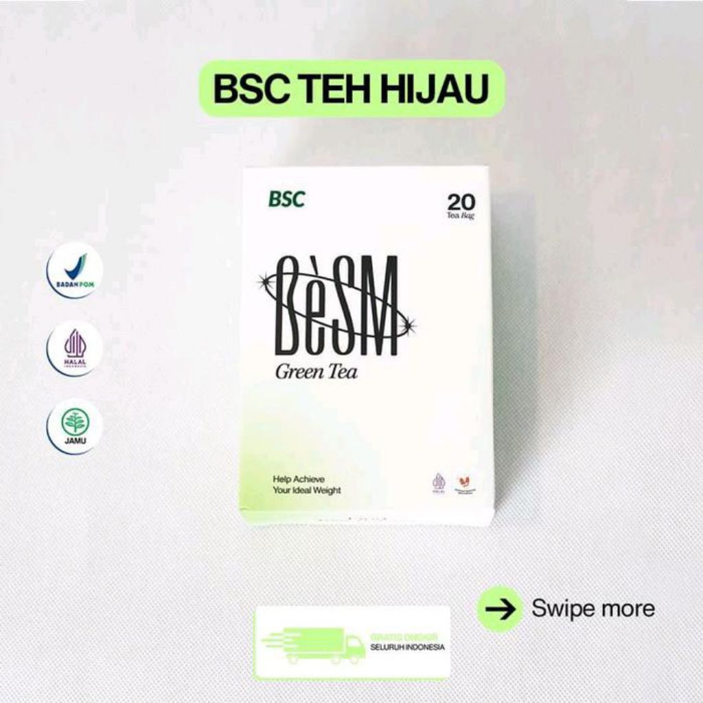 

BSC | BeSM Teh Hijau (isi 20) - Teh Herbal