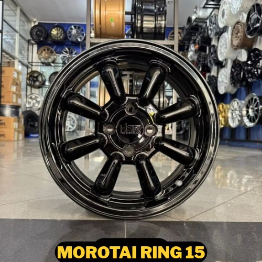 velg mobil avanza ring 15 pelek racing 15 glossy black hitam untuk mobil brio avanza xenia kijang ag