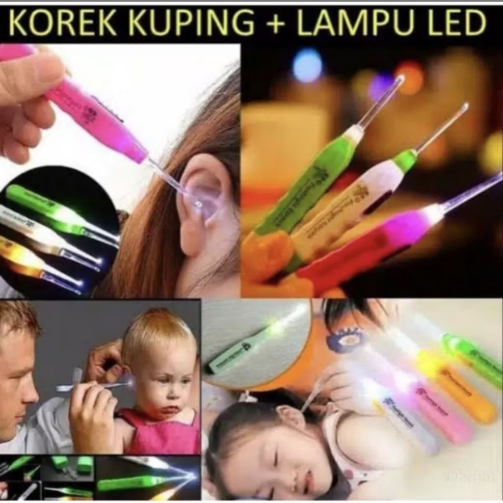 PEMBERSIH TELINGA LED/PEMBERSIH TELINGA ANAK PEMBERSIH KOTORAN TELINGA LAMPU