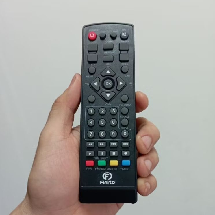 Remot Remote STB DVB-T2 Tanpa Setting FINITO FNS-04B2 Set Top Box ANALOG TO DIGITAL TV