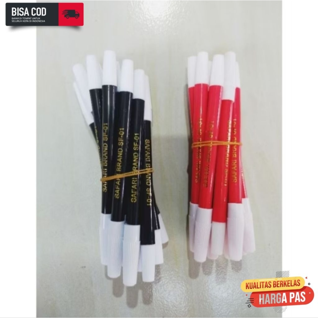 

Spidol Kecil / Spidol Tukang Kecil Hitam / Merah 12 Pcs