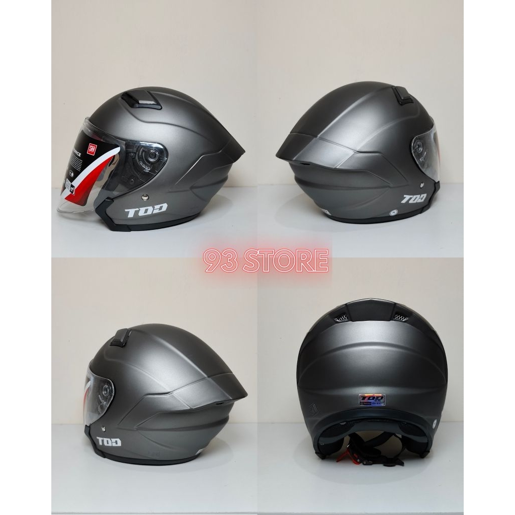 HELM TOD KYROS PRIA DAN WANITA GUNMETAL DOFF FREE SPOILER