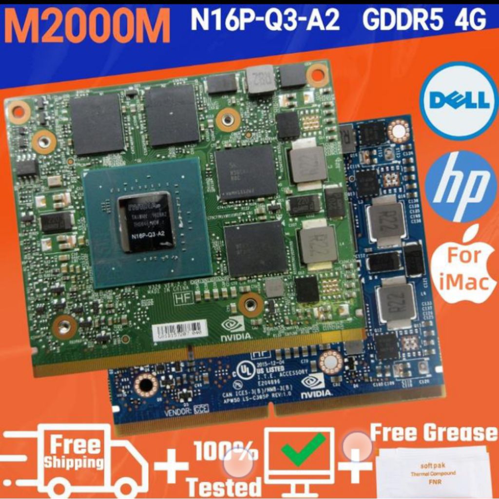 vga card hp zbook 15/17 G3/G4 nvidia Quadro M2000 4gb