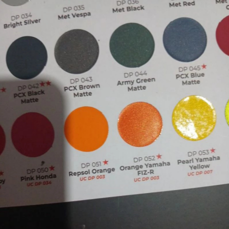 Cat semprot daichi oranye yamaha fizr/aerosol premium orens/kualitas premium tahan bensin/daichi