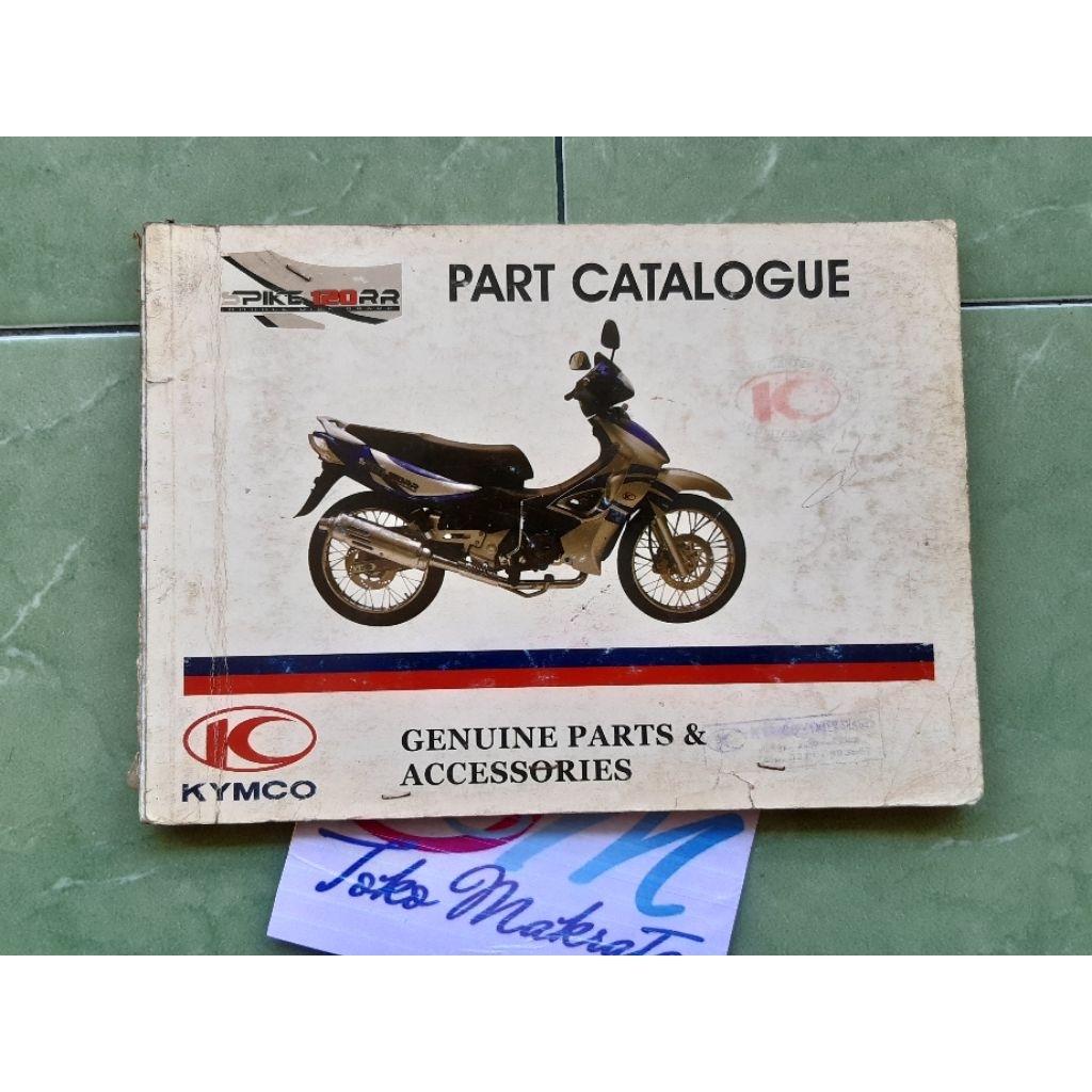 buku suku cadang dan aksesori motor Kymco SPIKE 120 RR jadul lawas lama