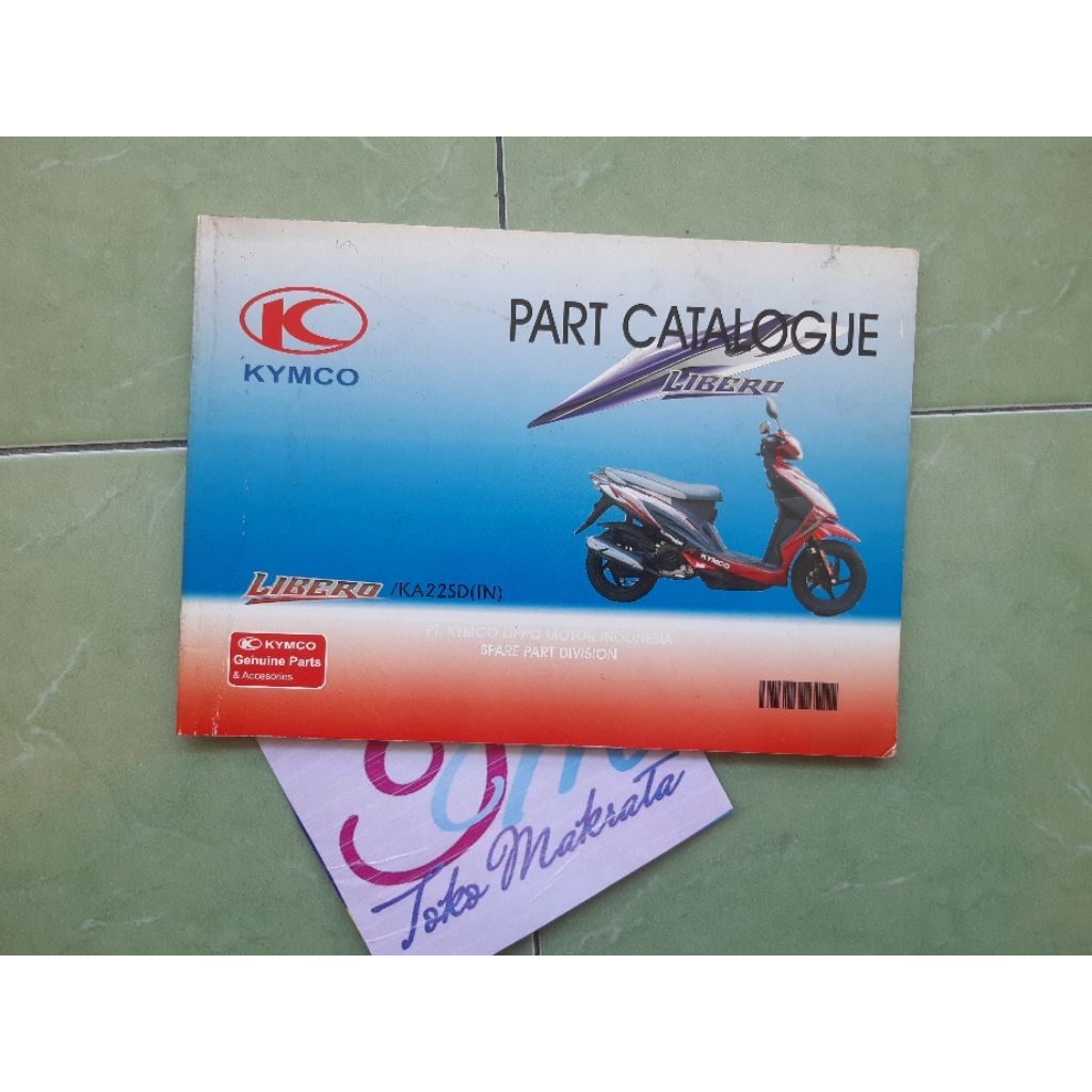 buku katalog suku cadang motor matic Kymco LIBERO jadul lawas lama