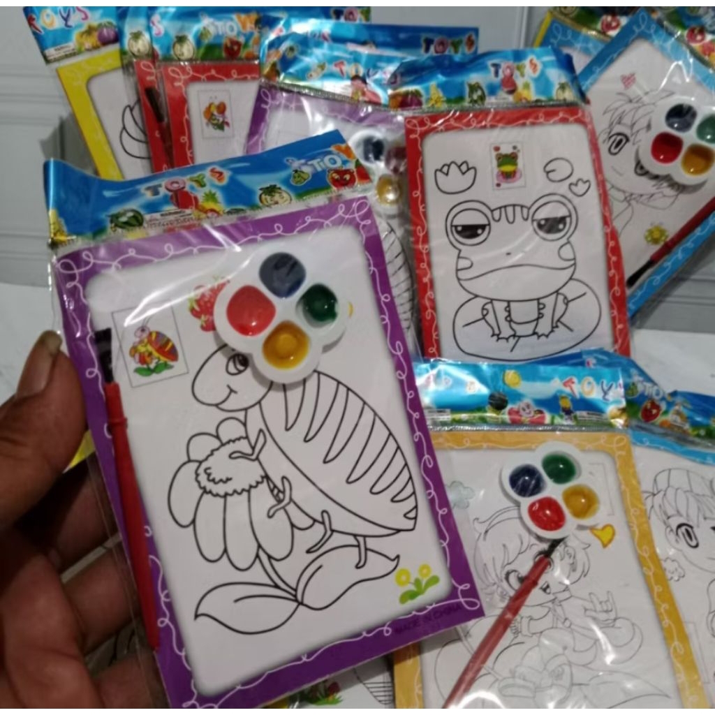 Mainan Cat Air Mewarnai Anak Ukuran Sedang kertas mewarnai