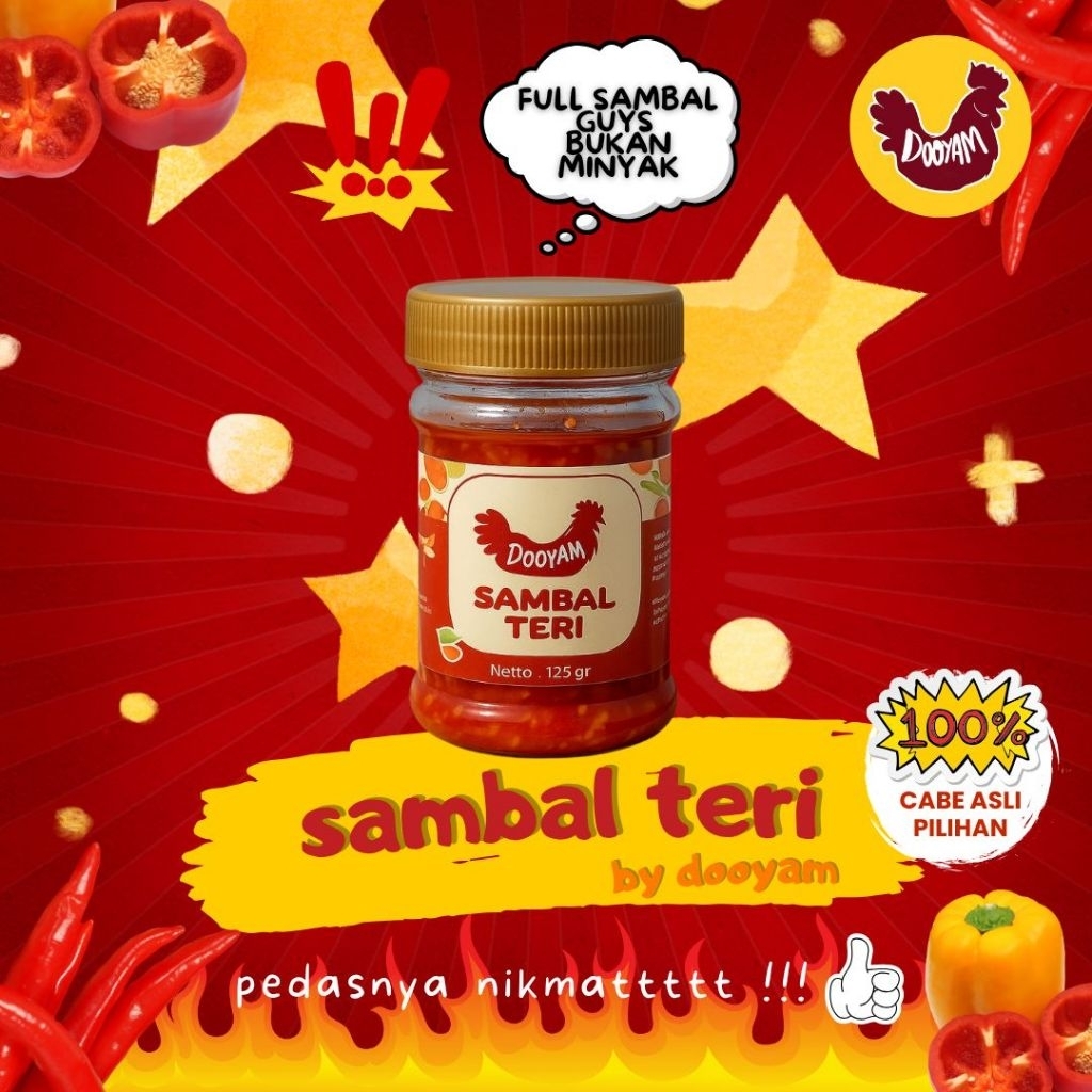 

Sambal Teri Premium Dooyam | Pedas Nikmat 125 gram