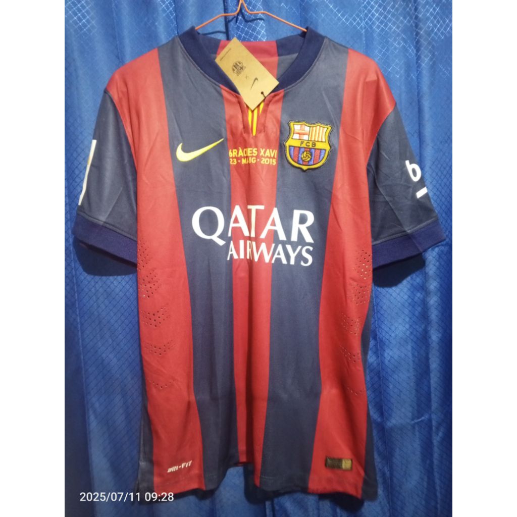 Jersey Barcelona home 2014-15 Spesial perpisahan XAVI