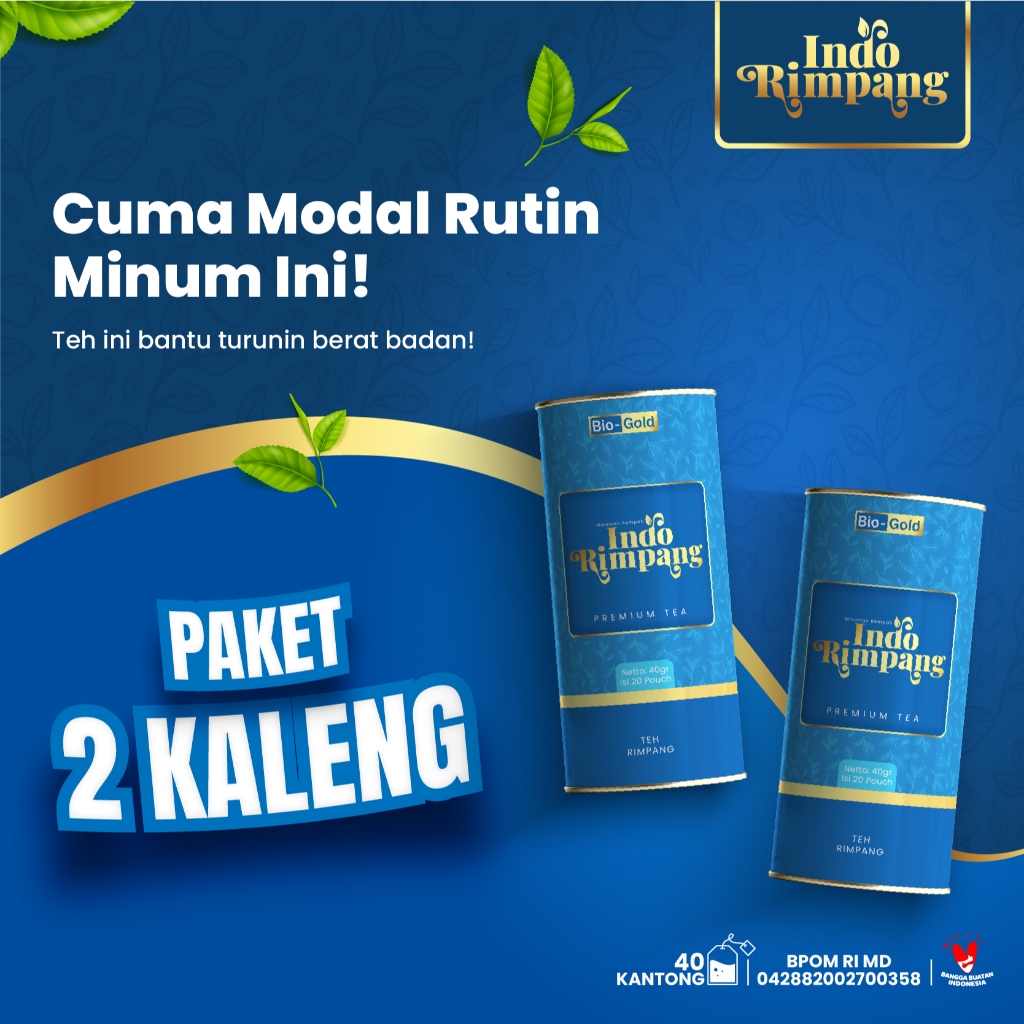 

Bio Gold Teh Indo Rimpang Premium Tea - Teh Herbal Detox Bantu Turunkan Berat Badan dan Sehatkan Tubuh