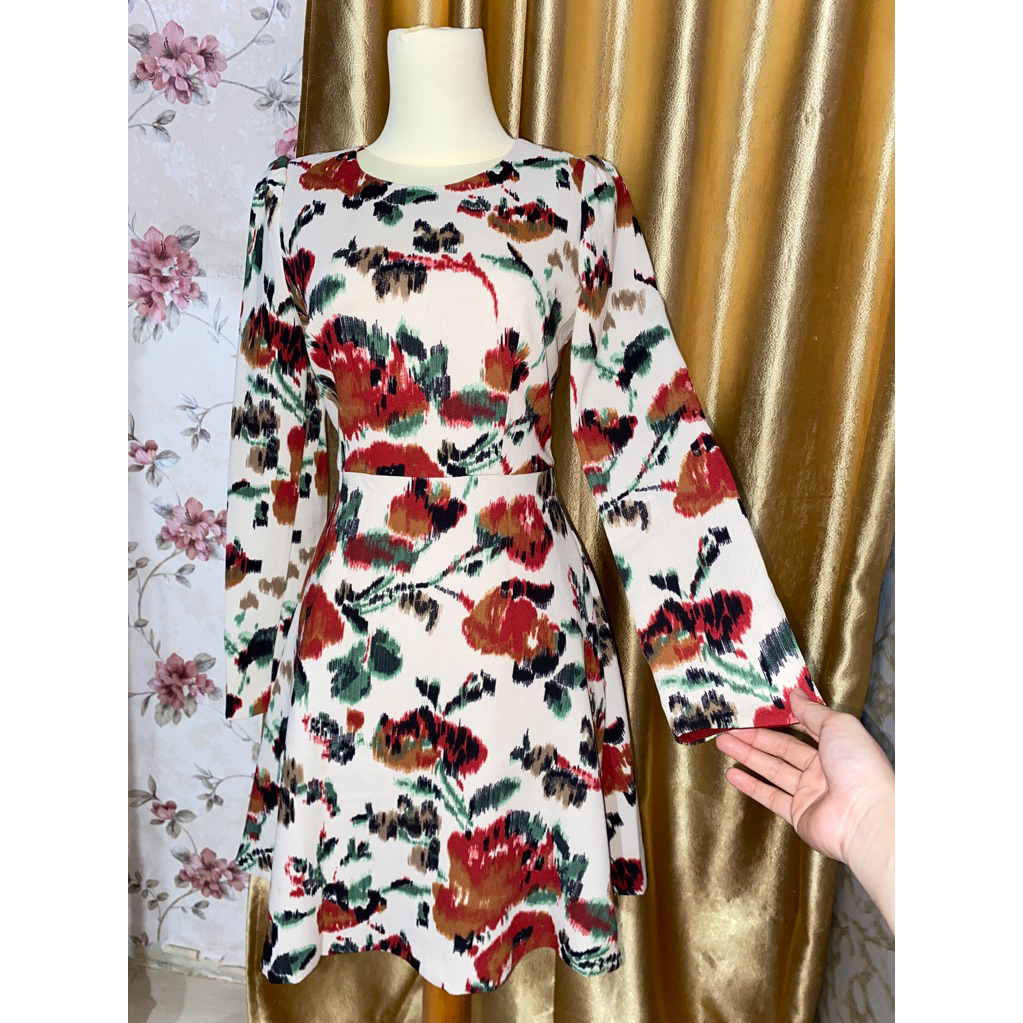 dress tunik wanita batik cantik modern kekinian