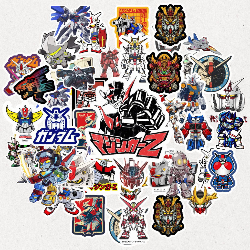 

Stiker gundam anime stiker robot | sticker pack gundam