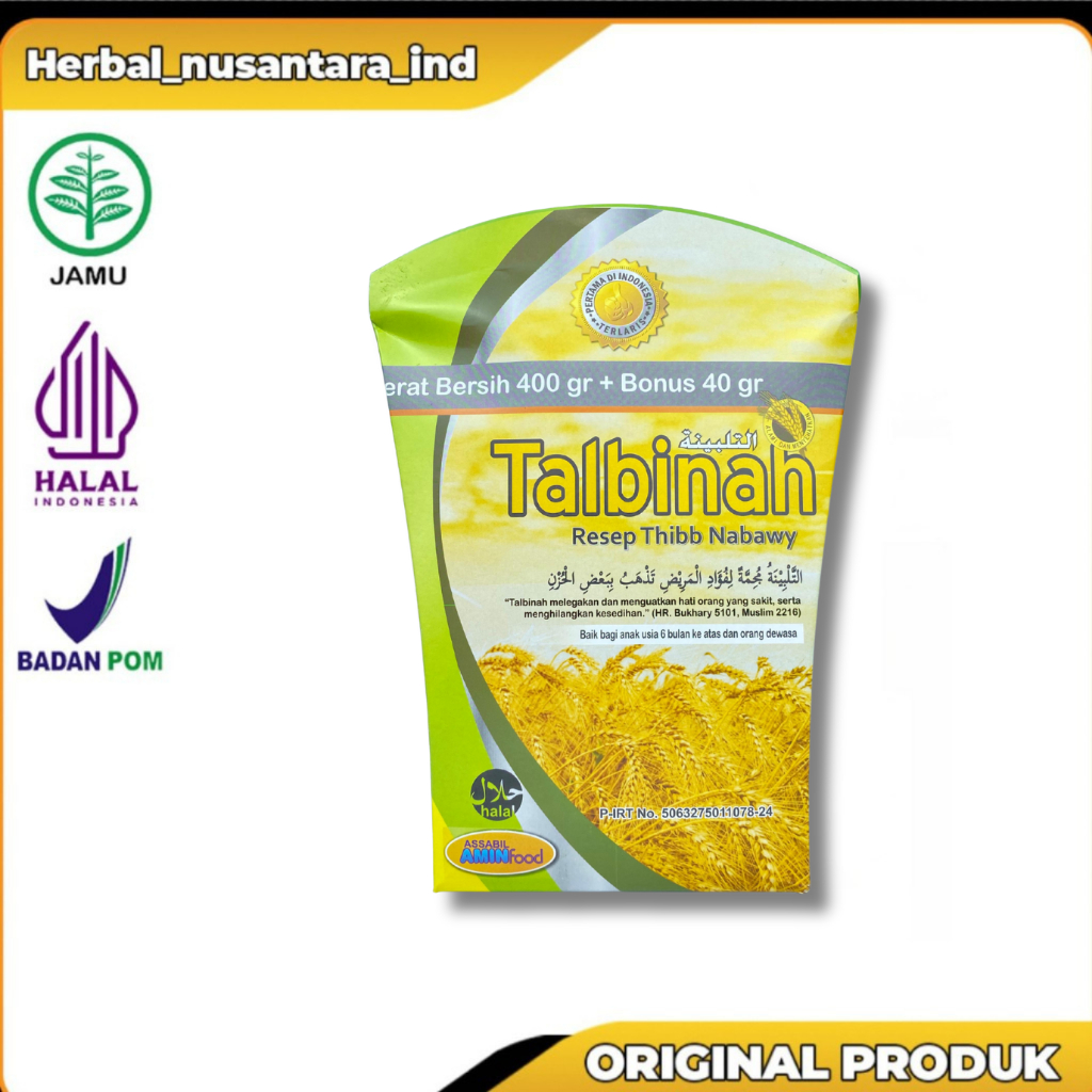 

TALBINAH TEPUNG GANDUM ORIGINAL 400 GRAM RESEP UNTUK MENGOBATI MAAG DAN ASAM LAMBUNG