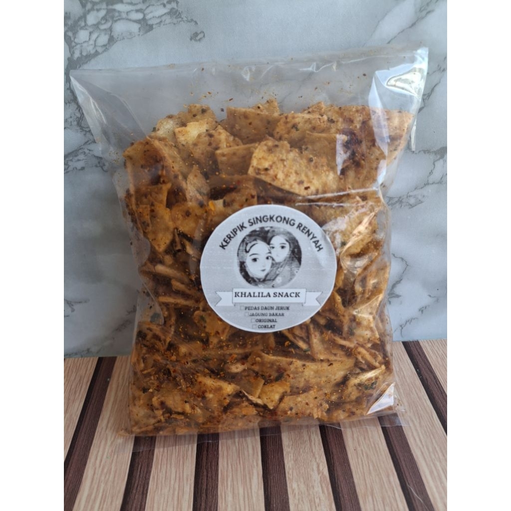 

keripiksingkongpedasdaunjeruk500gram