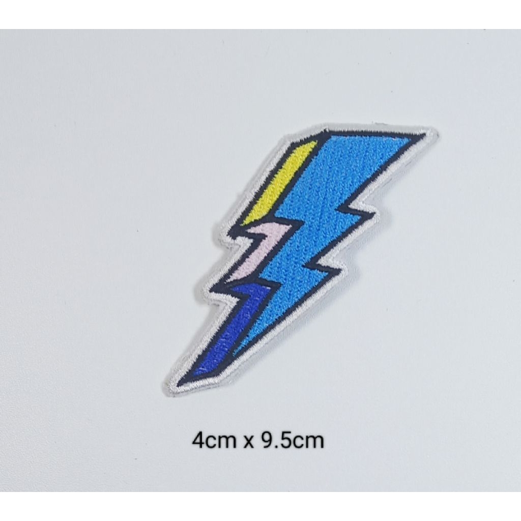 Patch Logo Emlem Bordir PETIR + iron/lem