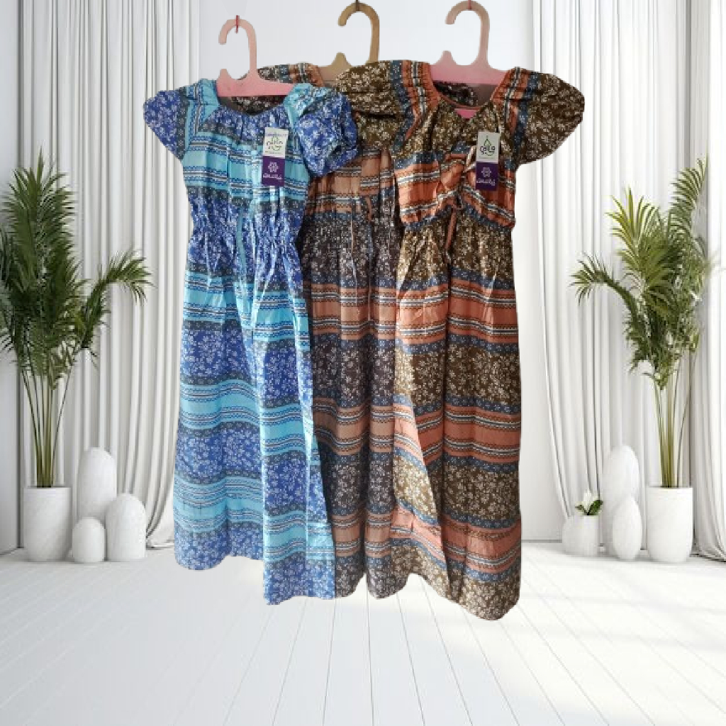 Daster Promo Murah Katun Karet Lengan & Leher Motif Berwarna Kekinian