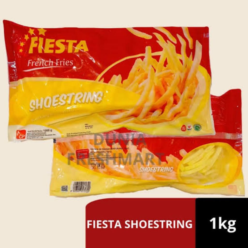 

Fiesta Shoestring French Fries / Kentang Goreng 1kg (Frozen Food)