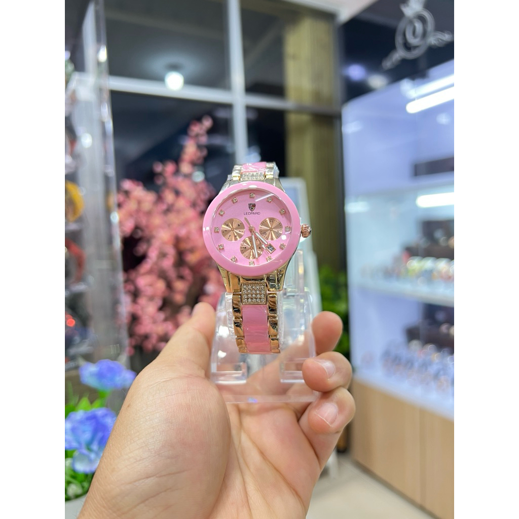 JAM TANGAN LEOPARD KERAMIK ORIGINAL