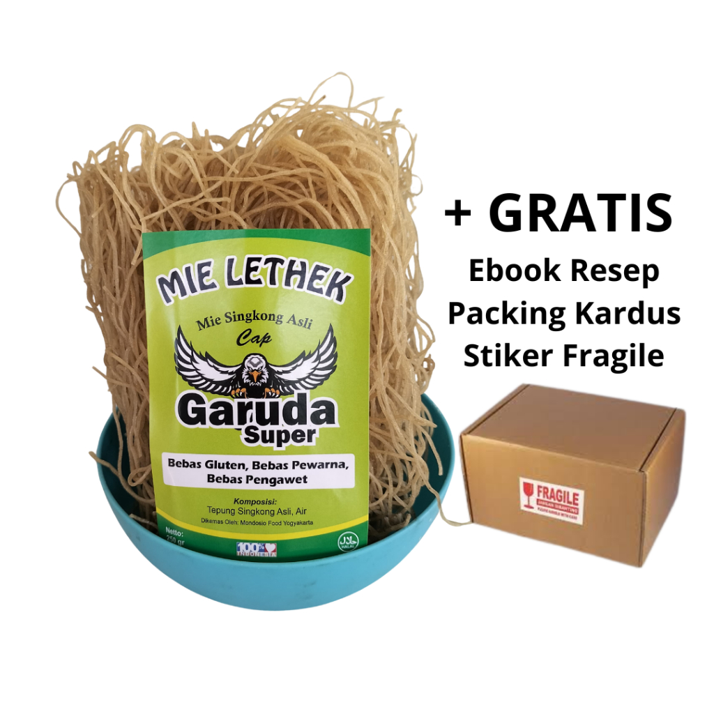

Mie Lethek Bantul Cap Garuda Super Premium Bebas Gluten Terbuat Dari Singkong Asli