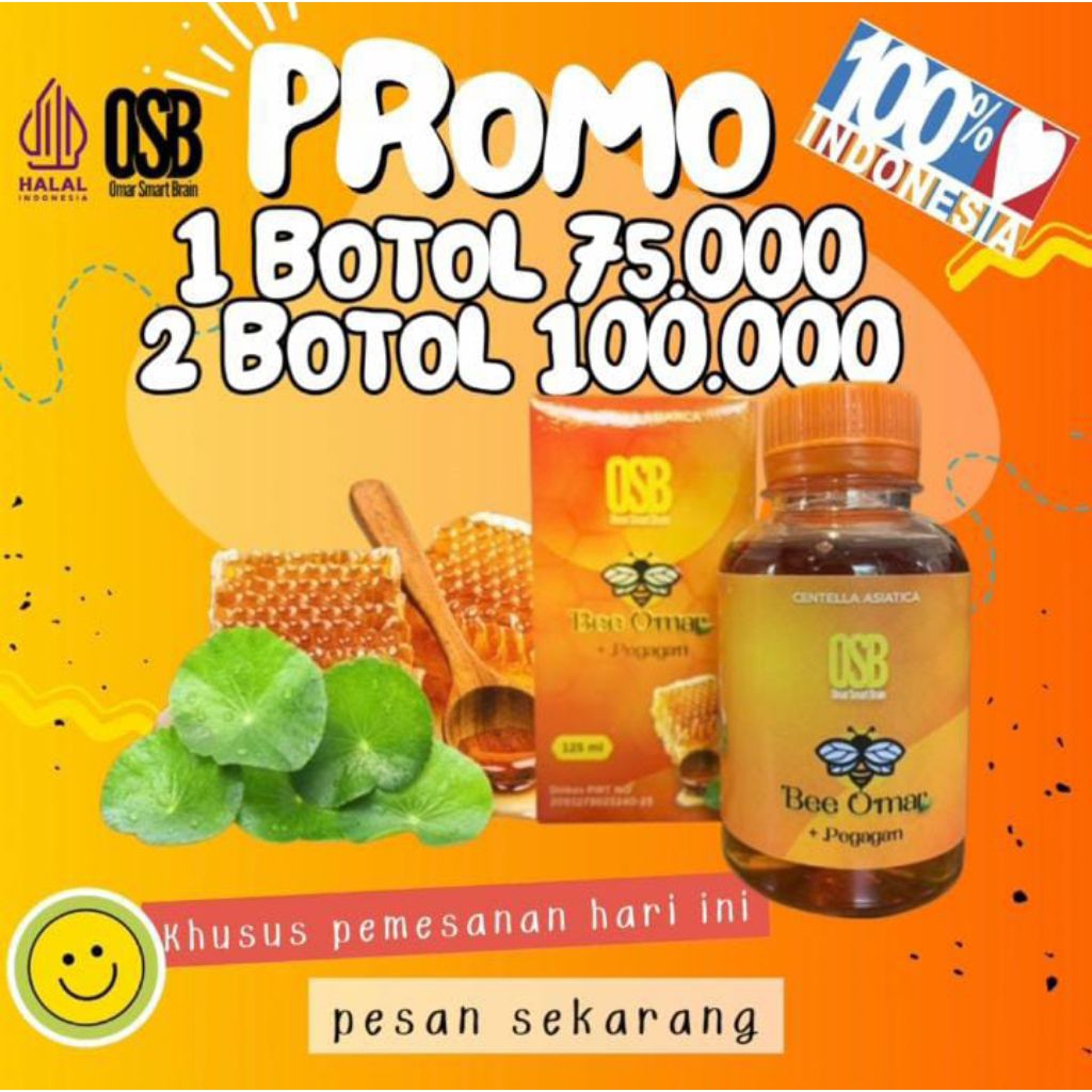 

Madu Bee Omar Pegagan 100% Original