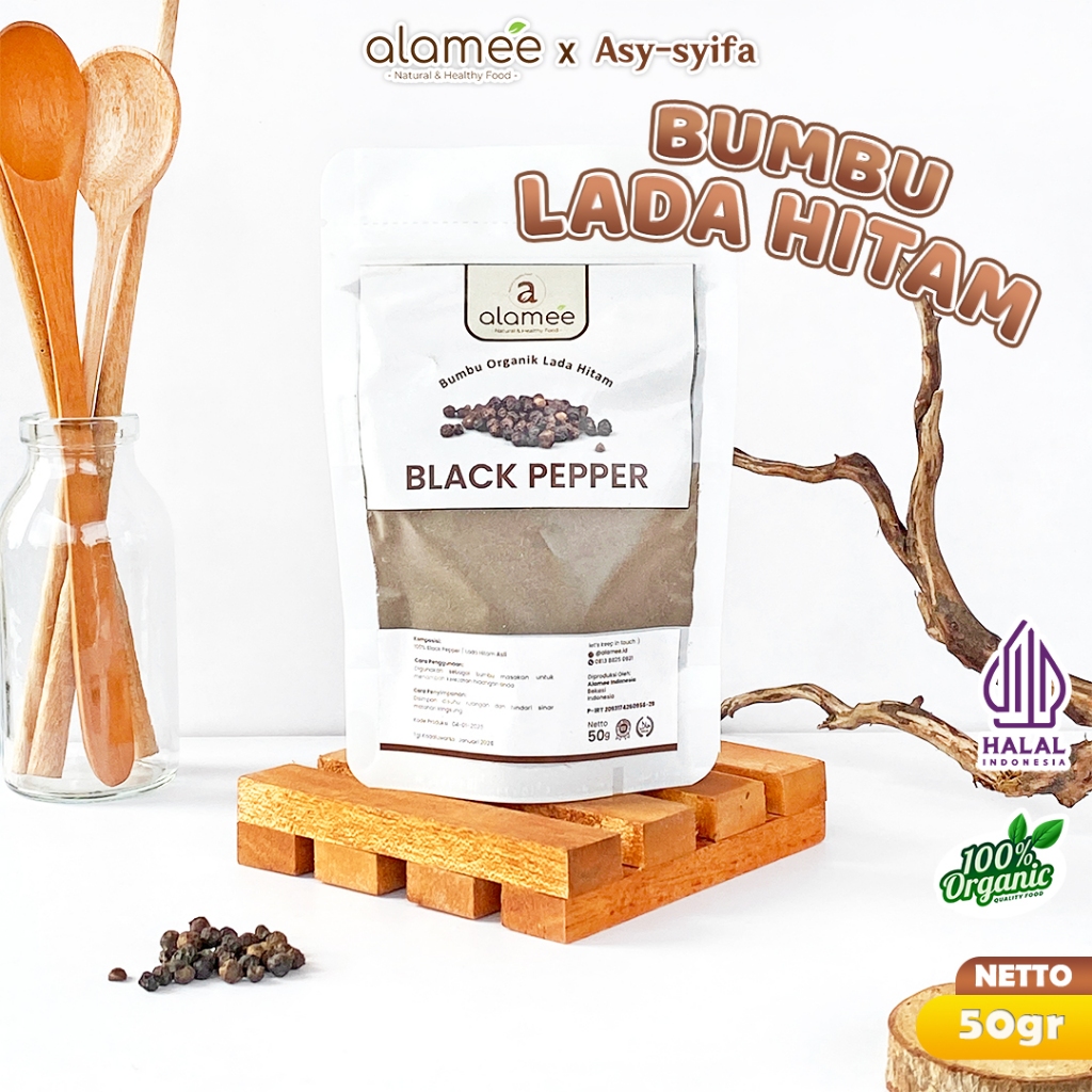 

ALAMEE Bubuk Lada Hitam Blackpepper Seasoning Powder Bubuk Black Pepper Bumbu Dapur Masak 50g