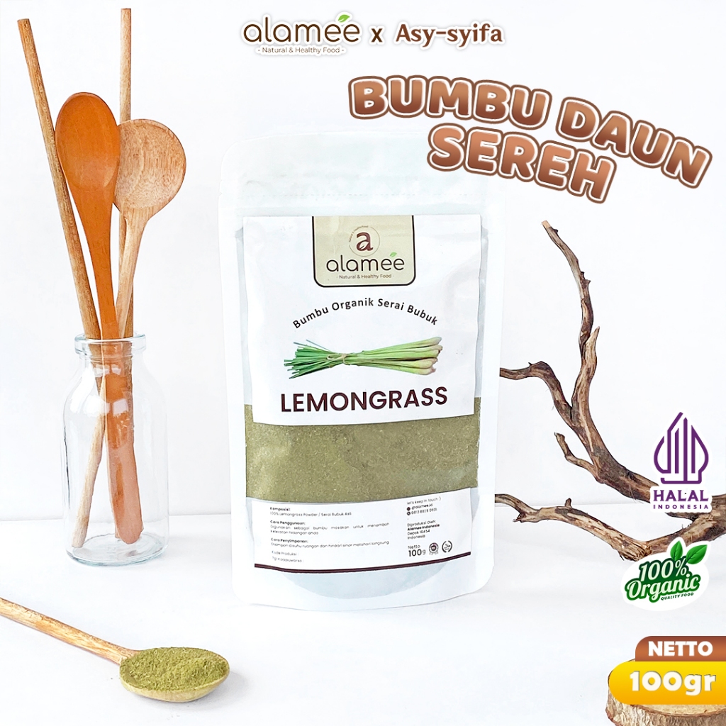 

ALAMEE Sereh Bubuk Lemongrass Seasoning Powder Bumbu Dapur Organik Serai Murni Tanpa Campuran 100g