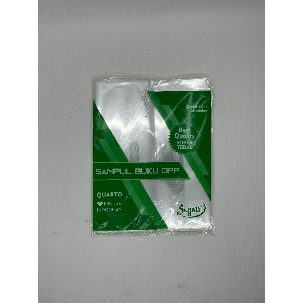 

SAMPUL BUKU OPP SEJATI UK QUARTO/BOXY/LKS/FOLIO ISI 20 LBR