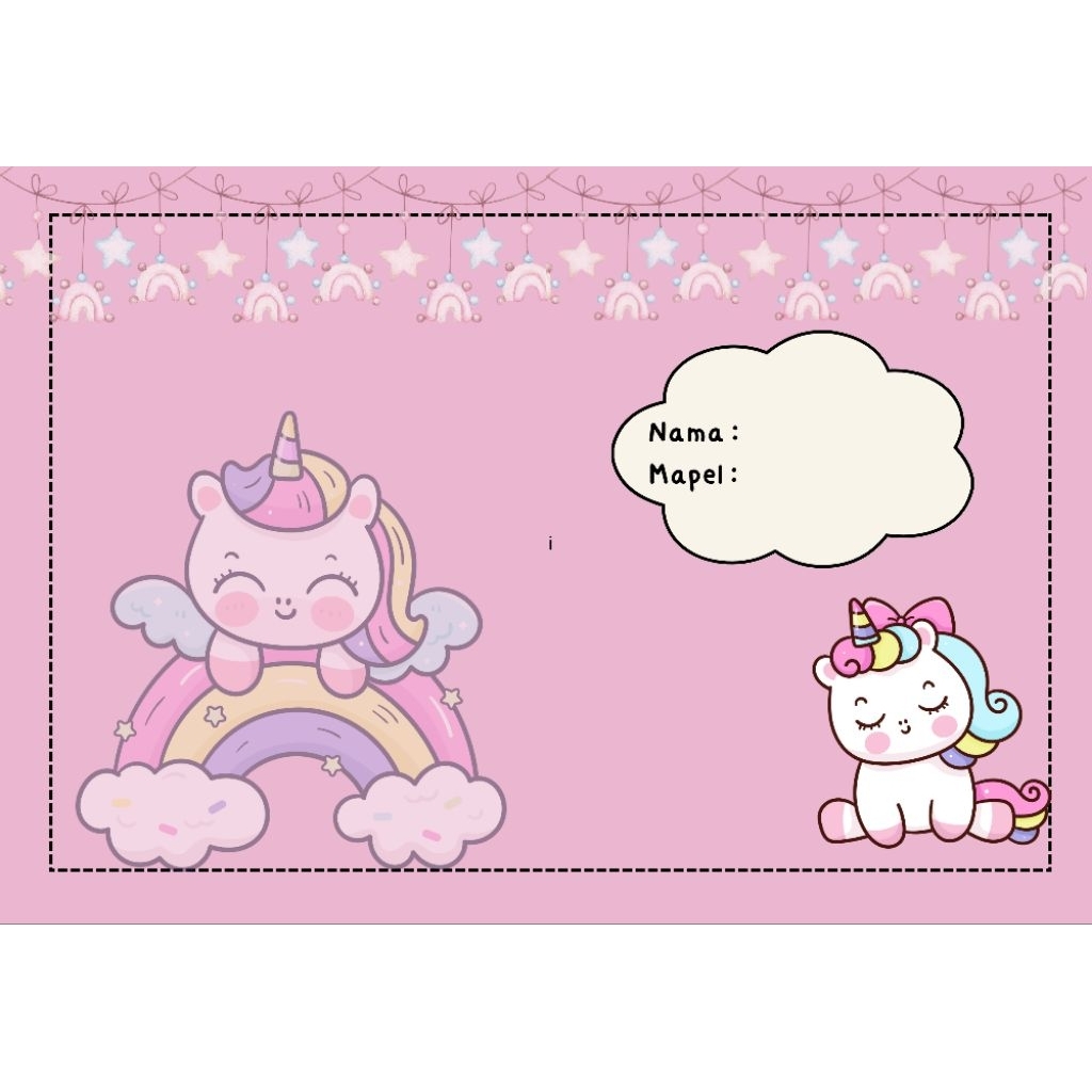 

SAMPUL BUKU TEMA UNICORN ISI 5PCS