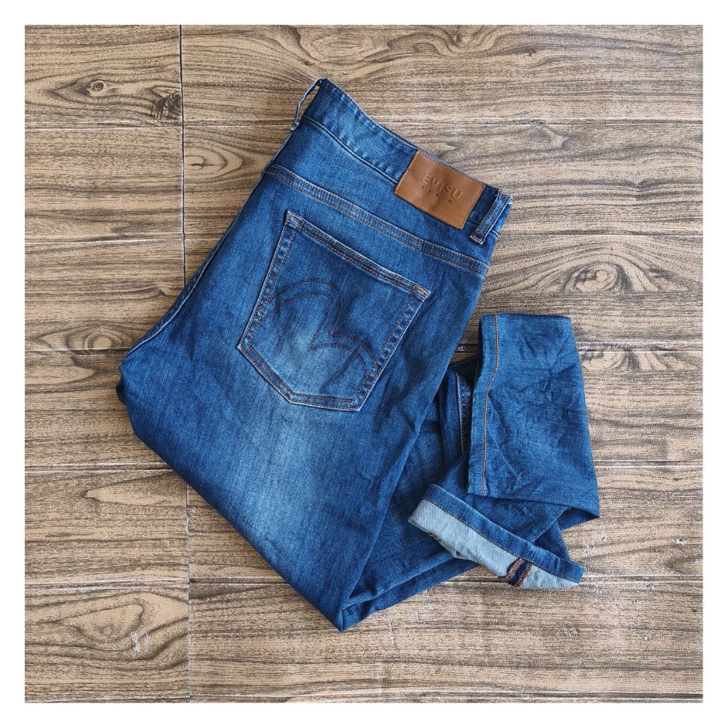 CELANA PANJANG JEANS RIPPED SLIM EVIS U SIZE 36 YZBR31