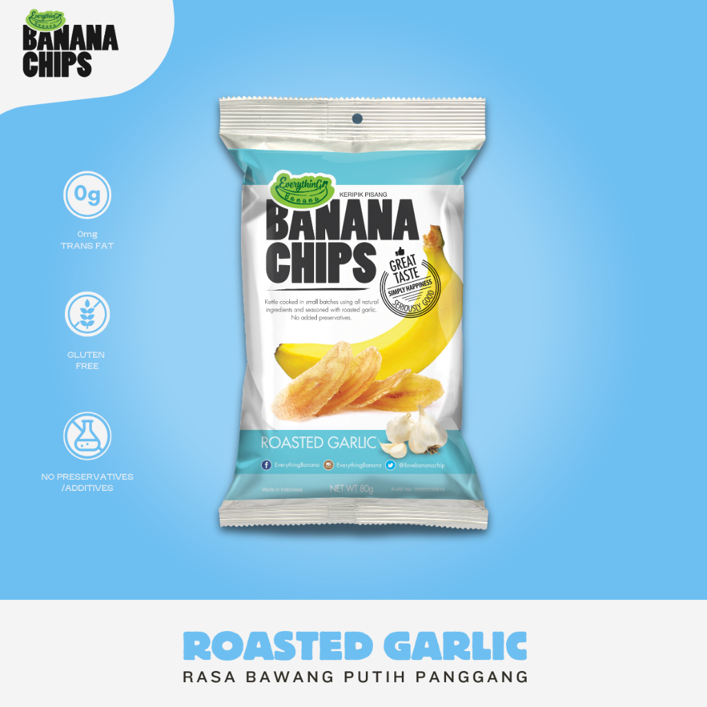 

Keripik Pisang Gurih Bawang Panggang Everything Banana Chips | Banana Chips Garlic Roasted