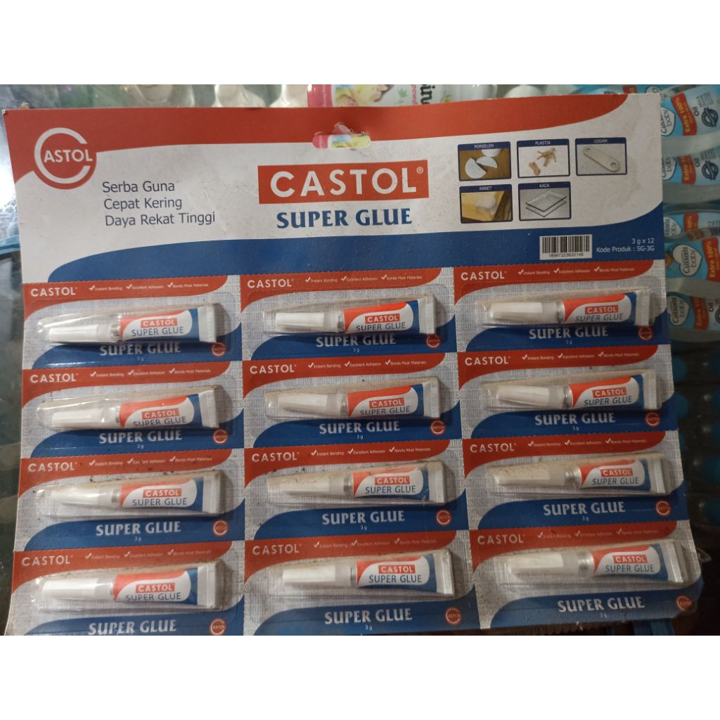

1 lembar lem castol papan super Glue