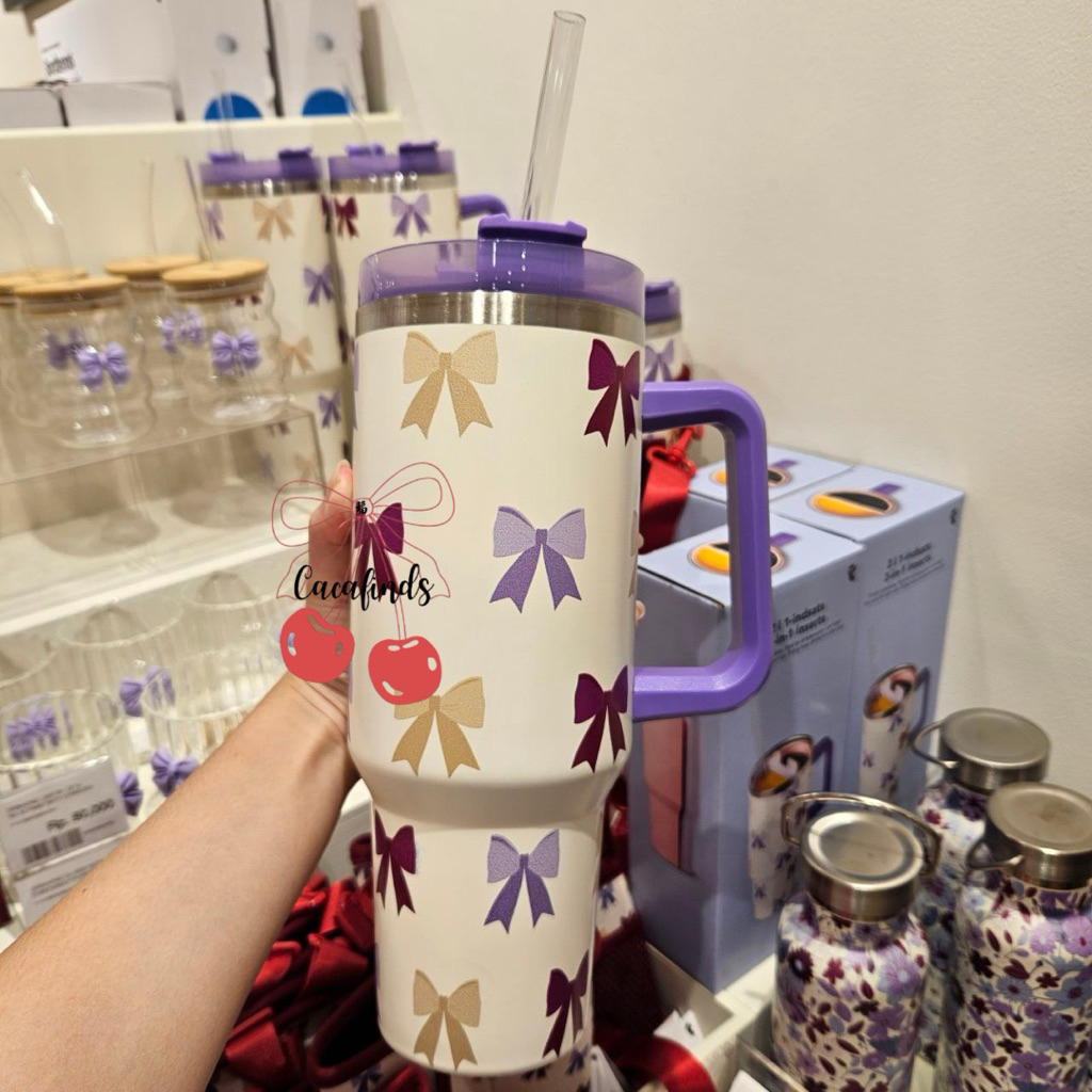 FLYING TIGER‼️Tumbler / Botol Minum Jumbo Stainless Steel Sedotan / Tumbler Divider Silicone 2 in 1 