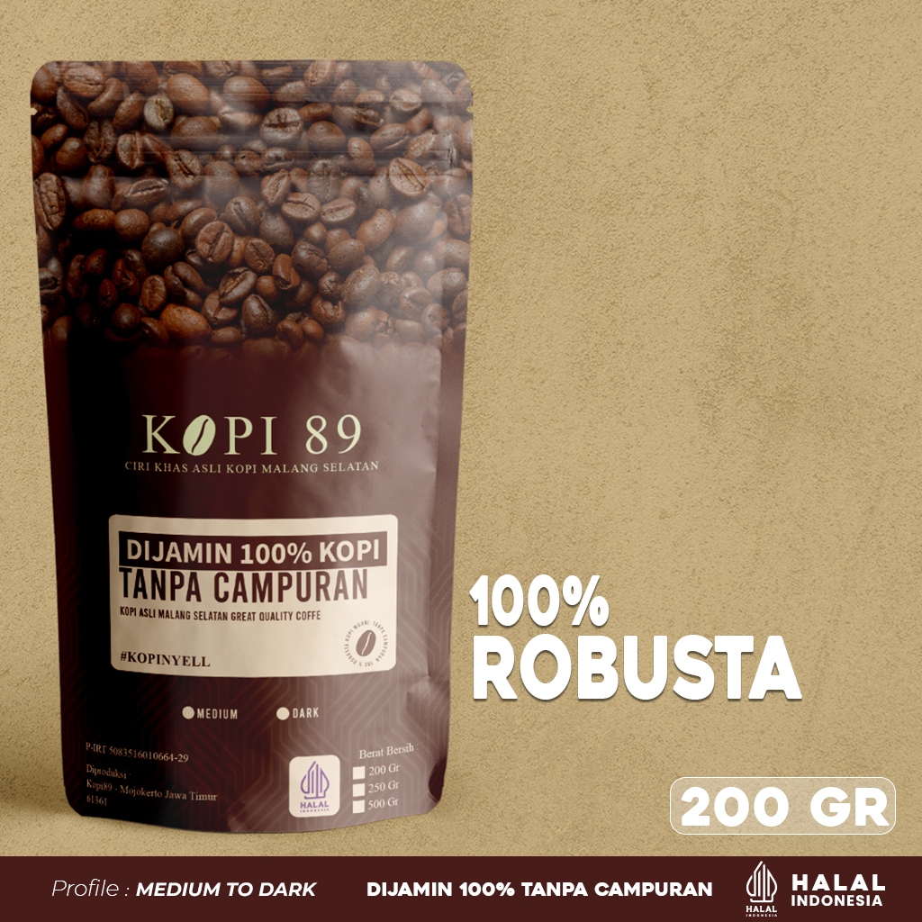 

BIJI KOPI 200Gr - 100% TANPA CAMPURAN KOPI 89
