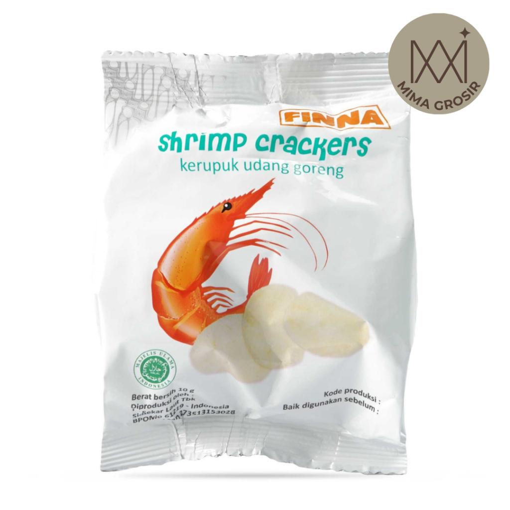

(EXP terbaru) 20PCS KRUPUK UDANG FINNA CRACKERS / Kerupuk Finna Goreng Udang Pcs Sachet Siap Makan