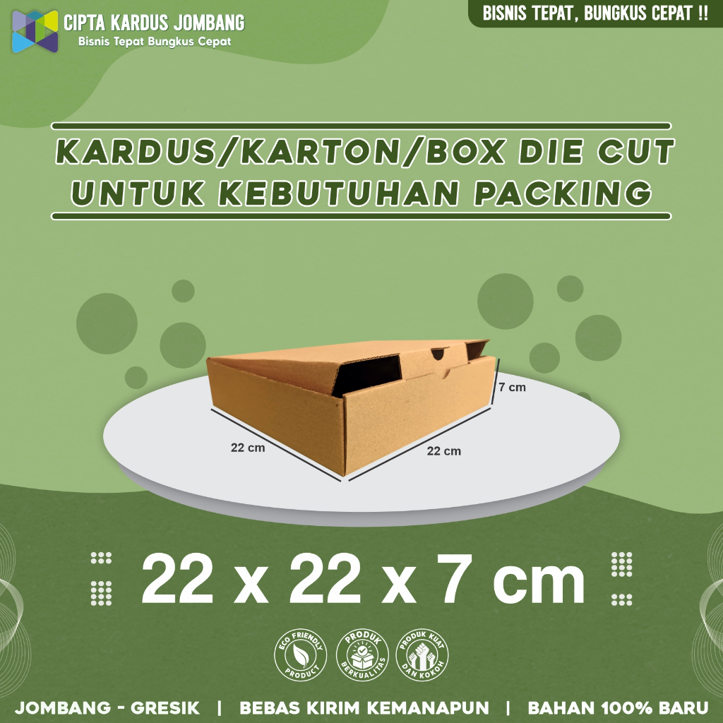 

Kardus Die Cut 22x22x7 | Box Hampers | Karton Packing