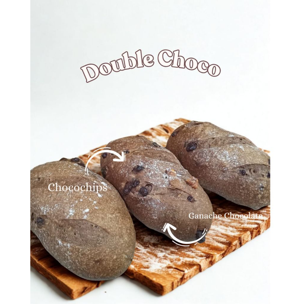 

Double Choco - soft bread sourdough 100% ragi alami