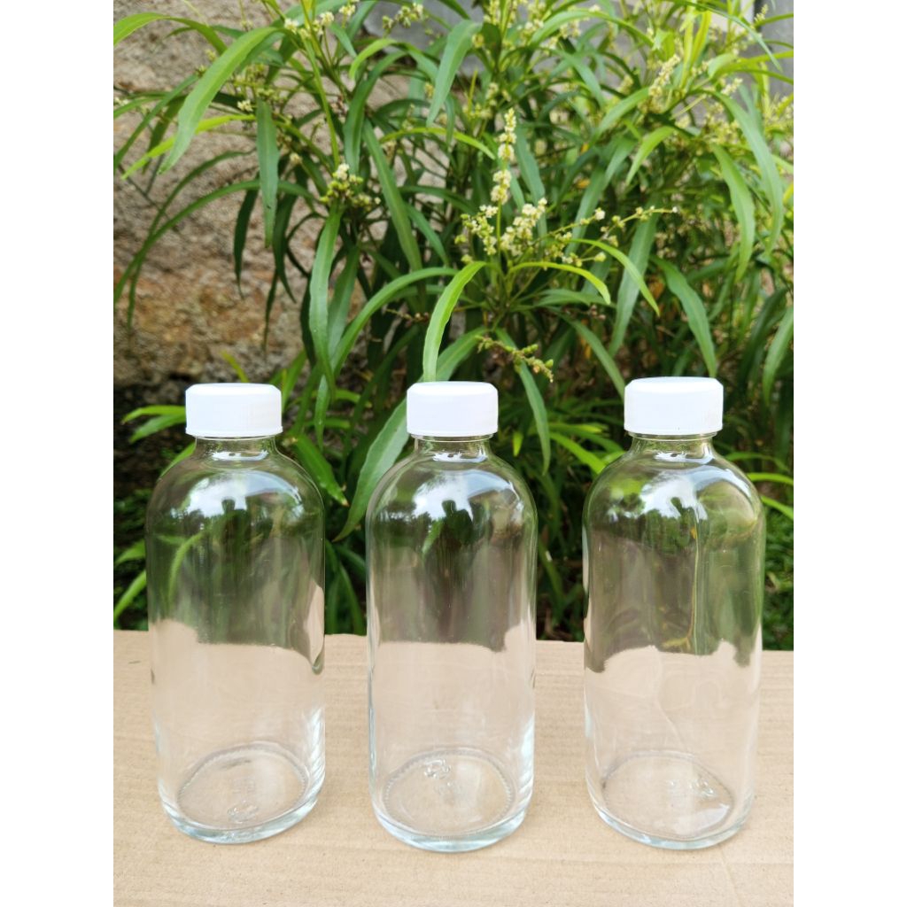 Botol kaca bening 200ml / botol kaca 200ml