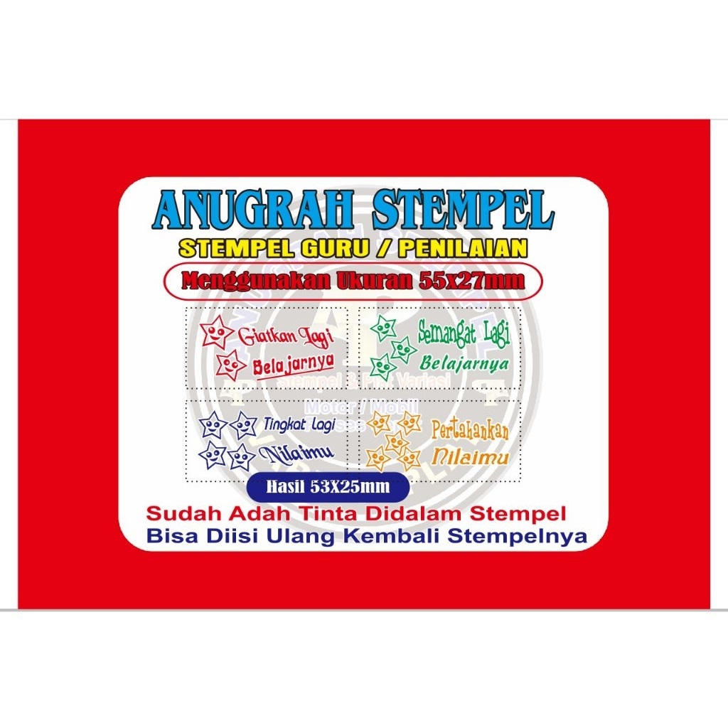 

Stempel Penilaian Guru Otomatis Siap Pakai Bisa Custom Nama dan Foto Guru