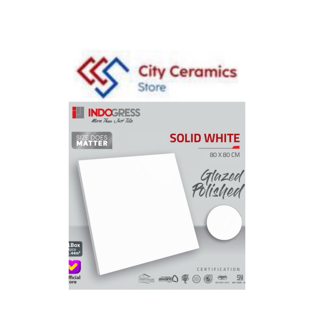 INDOGRESS SOLID WHITE 80x80