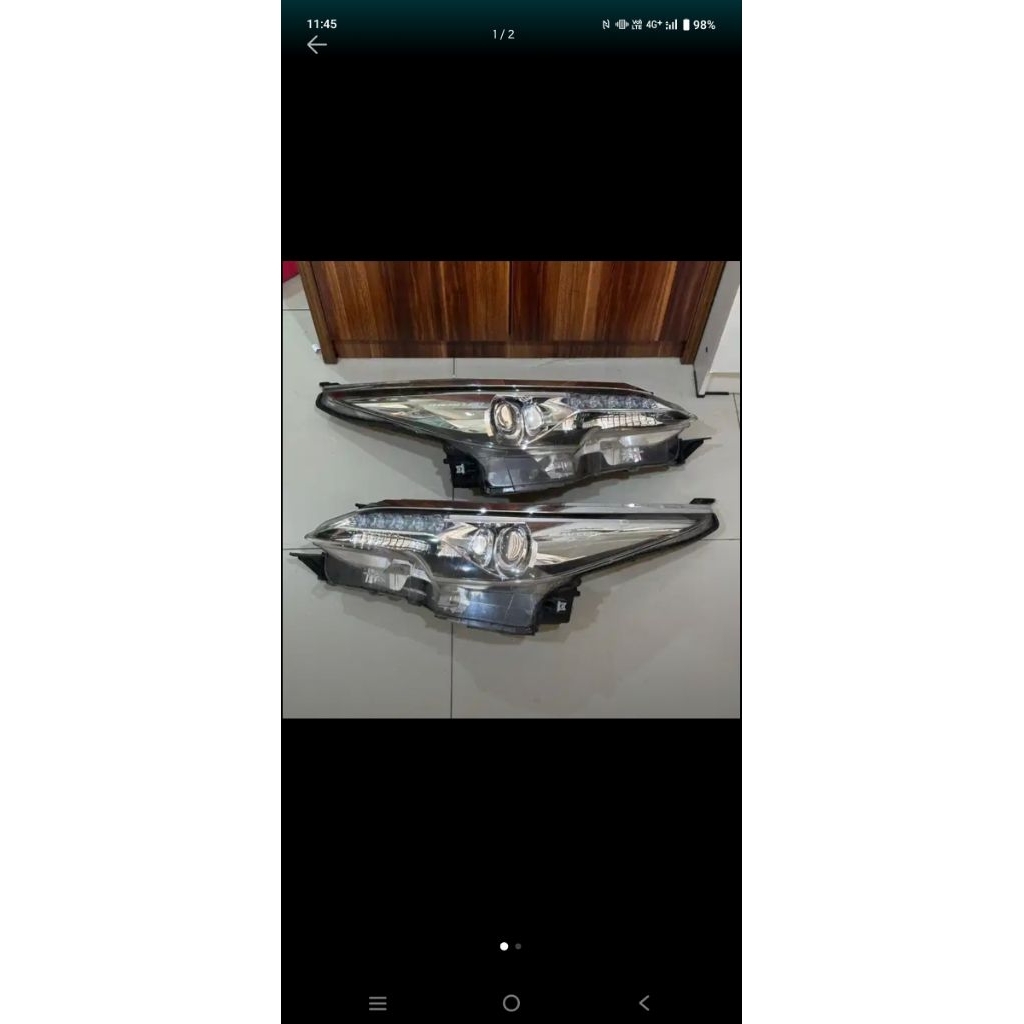 headlamp fortuner vrz original