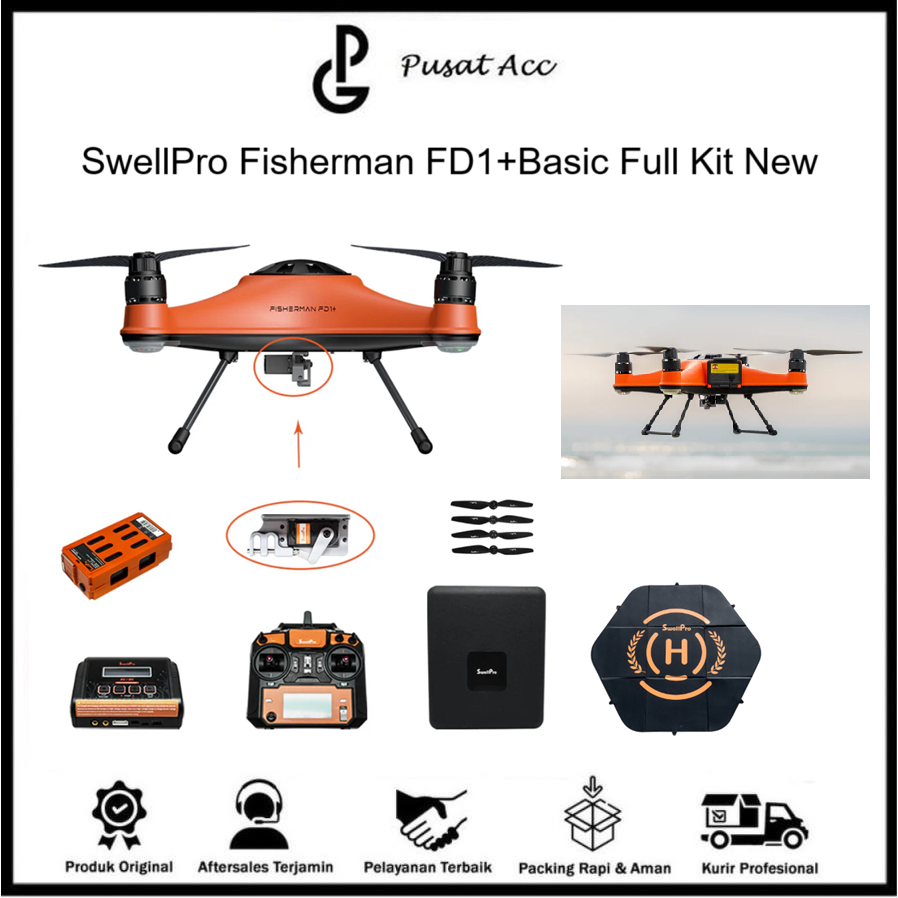 Swellpro Drone Fisherman FD1+ Basic Version Full Kit  Swellpro Fisherman Drone Original