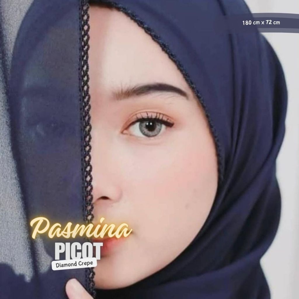 PASHMINA CROCHET PICOT / PASHMINA PICOT / PASHMINA PICOT DIAMOND 180x72 cm